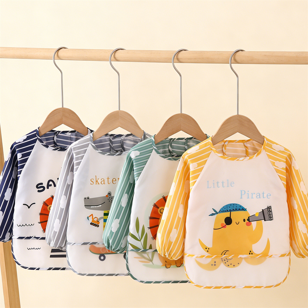 Baby Food Kit - 2 szt. Wodoodporne śliniaki z długim