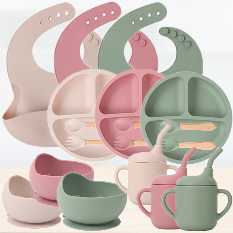 Baby Food Kit - Zestaw silikonowej zastawy stołowej dla dzieci