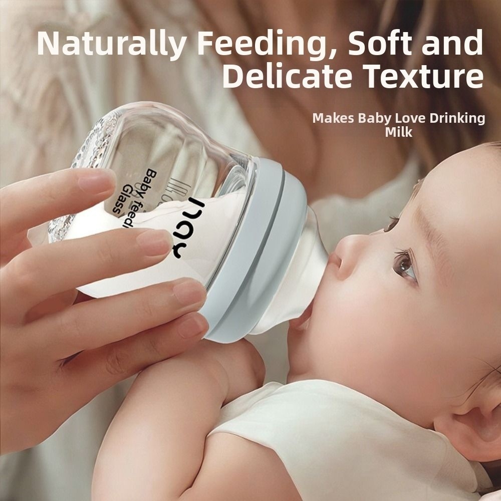 Baby Food Glass - Szklana butelka dla niemowląt, zapobiegająca flatulencji
