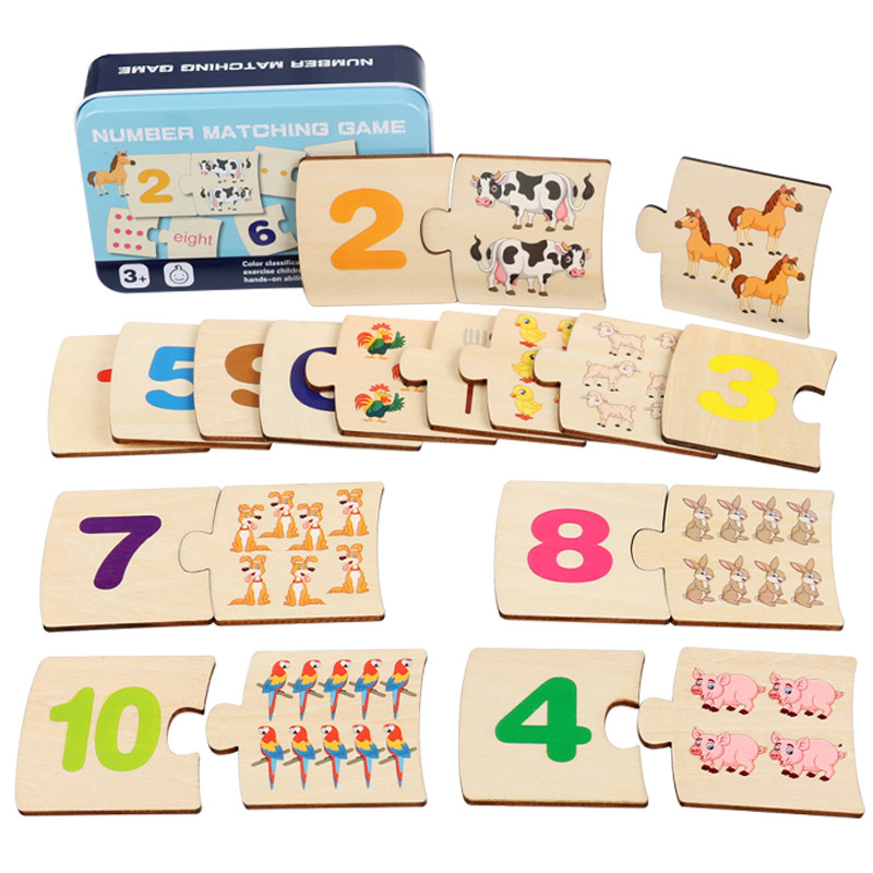 Baby Food Game - Drewniane puzzle dla dzieci z motywem