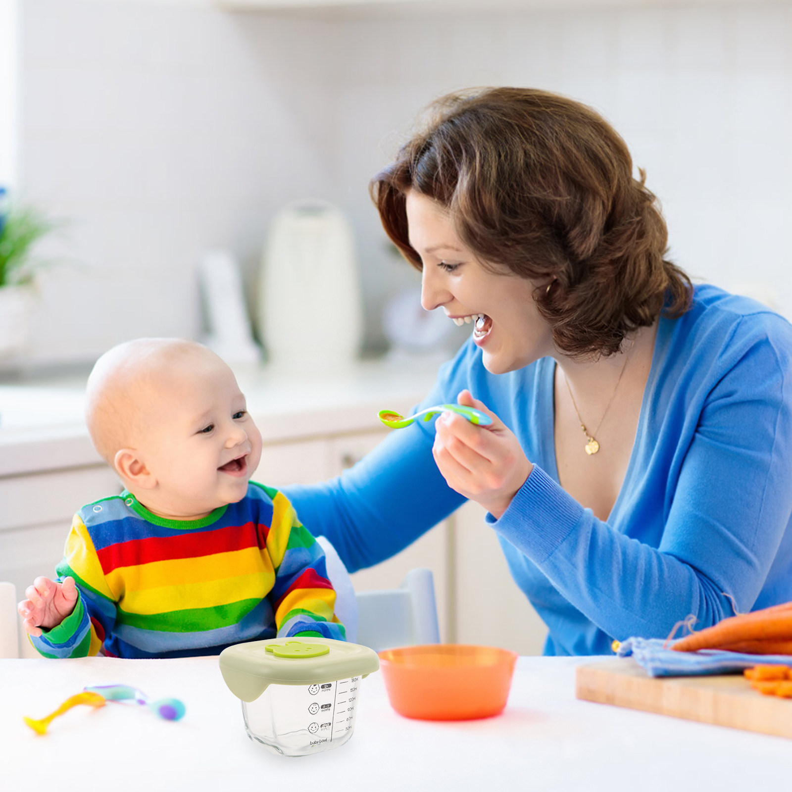 Baby Food Glass - 2 szt. szklanych pojemników na żywność