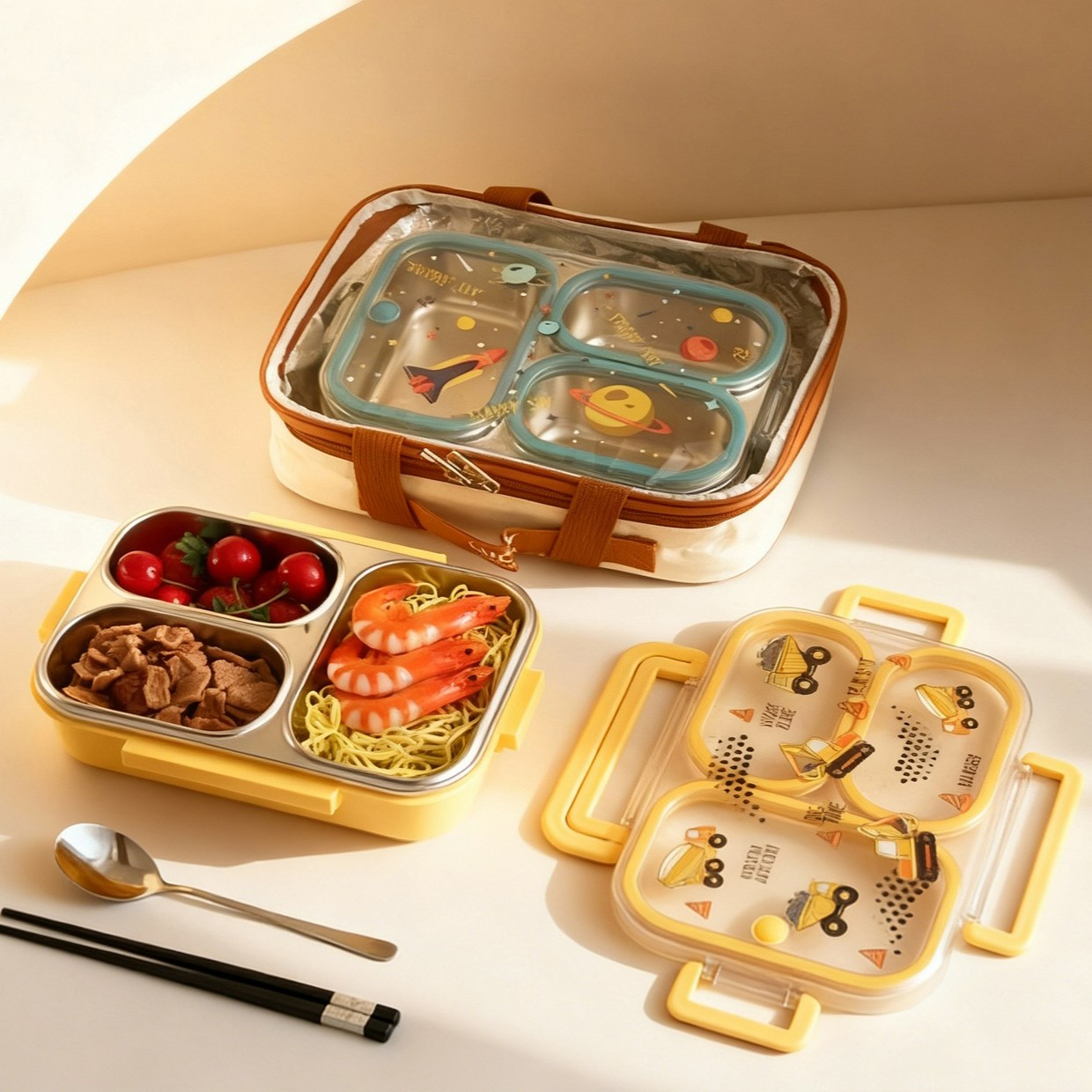 Duży, pojemny, kreskówkowy lun – Baby Food Container recenzja i cena